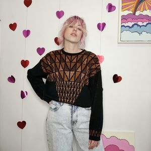 Vintage 90s Geometric Pattern Sweater